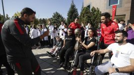 Ampute Milli Takımı’ndan gazilere moral ziyareti